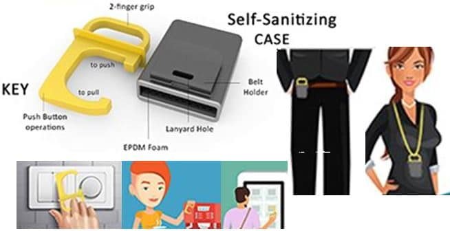 Covid Safe key , the self sanitizing key by Renault Nissan technology (RNTBCI)